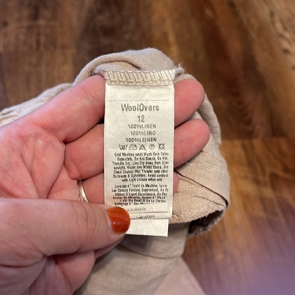 NEW Woolovers Tan 100% Linen Culottes Women’s Size 8 NWT - Picture 7 of 7